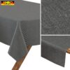 Tischdecke abwaschbar Tischwäsche Gartentischdecke Leinenoptik Baumwolle Polyester Dunkelgrau