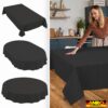 Tischdecke abwaschbar Tischwäsche Gartentischdecke Leinenoptik Baumwolle Polyester Anthrazit