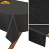 Tischdecke abwaschbar Tischwäsche Gartentischdecke Leinenoptik Baumwolle Polyester Anthrazit