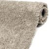 NVPCS-075_10 Aufgerollter, grauer Hochflor-Teppichläufer Princess, 45x270 cm.