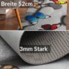 TGLAUF472_30 Küchenläufer mit Schmetterlingsmotiv auf Steinen, 52 cm breit, 3 mm stark.