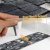 GIMMY711_30 Küchenläufer Anro in Anthrazit-Holzoptik mit 3mm Weichschaum-Material.