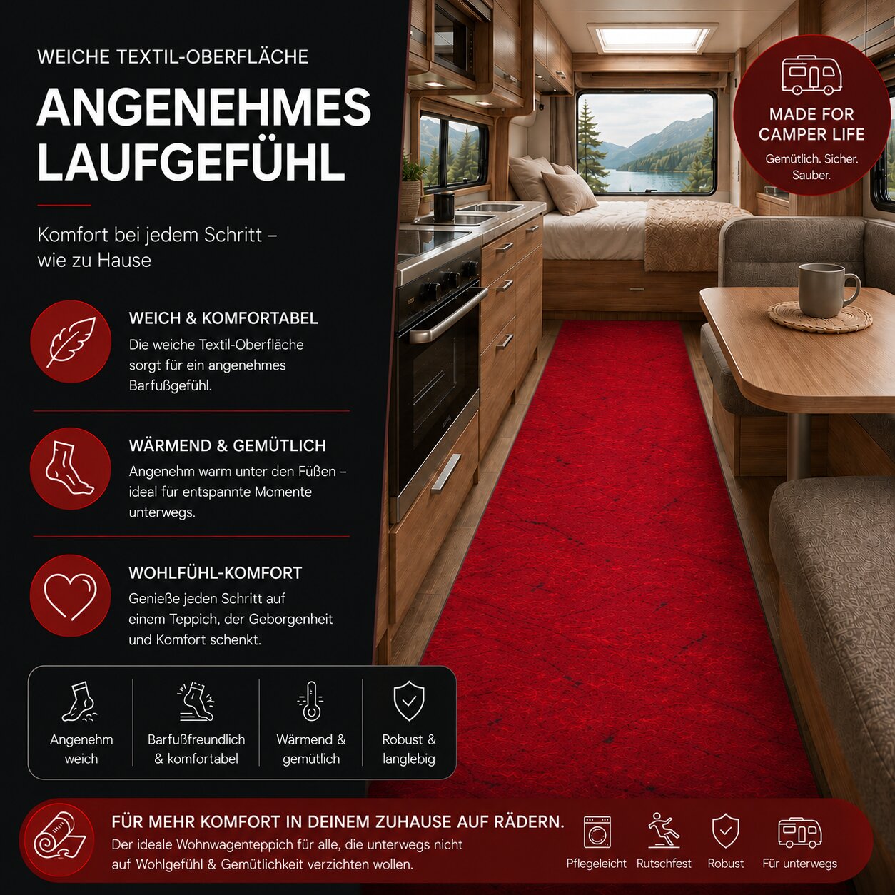 Wohnwagen Teppich nach Maß Wohnmobil Teppichboden Velo