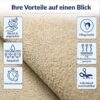 BMBEIG_50 Badteppich Badematte Beige Badezimmer Teppich Mikrofaser – Ansicht 5