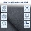 BMANTR_50 Vorteile des anthrazitfarbenen Mikrofaser-Küchenläufers mit Infografik.