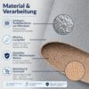BMGRAU_20 Küchenteppich Küchenläufer Läufer abwaschbar Mikrofaser Grau – Ansicht 2