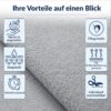 BMGRAU_50 Küchenteppich Küchenläufer Läufer abwaschbar Mikrofaser Grau – Ansicht 5