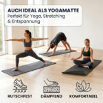 Yogamatte & Fitnessmatte | 8 mm dick | rutschfest | zuschneidbar