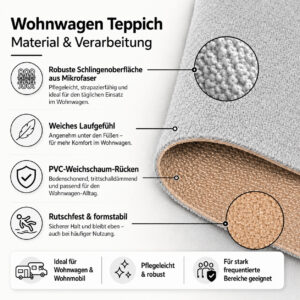 Wohnwagen Teppich Vano Wohnmobil Teppichboden nach Maß