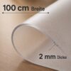 ANRO_mattierte_Folie_2mm_100_HB-jpg Mattierte Tischschutzfolie mit 2 mm Dicke und 100 cm Breite.