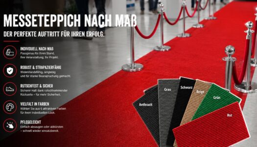 Messeteppich in fünf Farben: Jetzt neu im Shop
