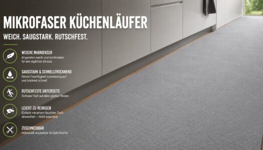 Abwaschbarer Küchenteppich: Der neue Mikrofaser-Läufer für mehr Komfort und Sauberkeit