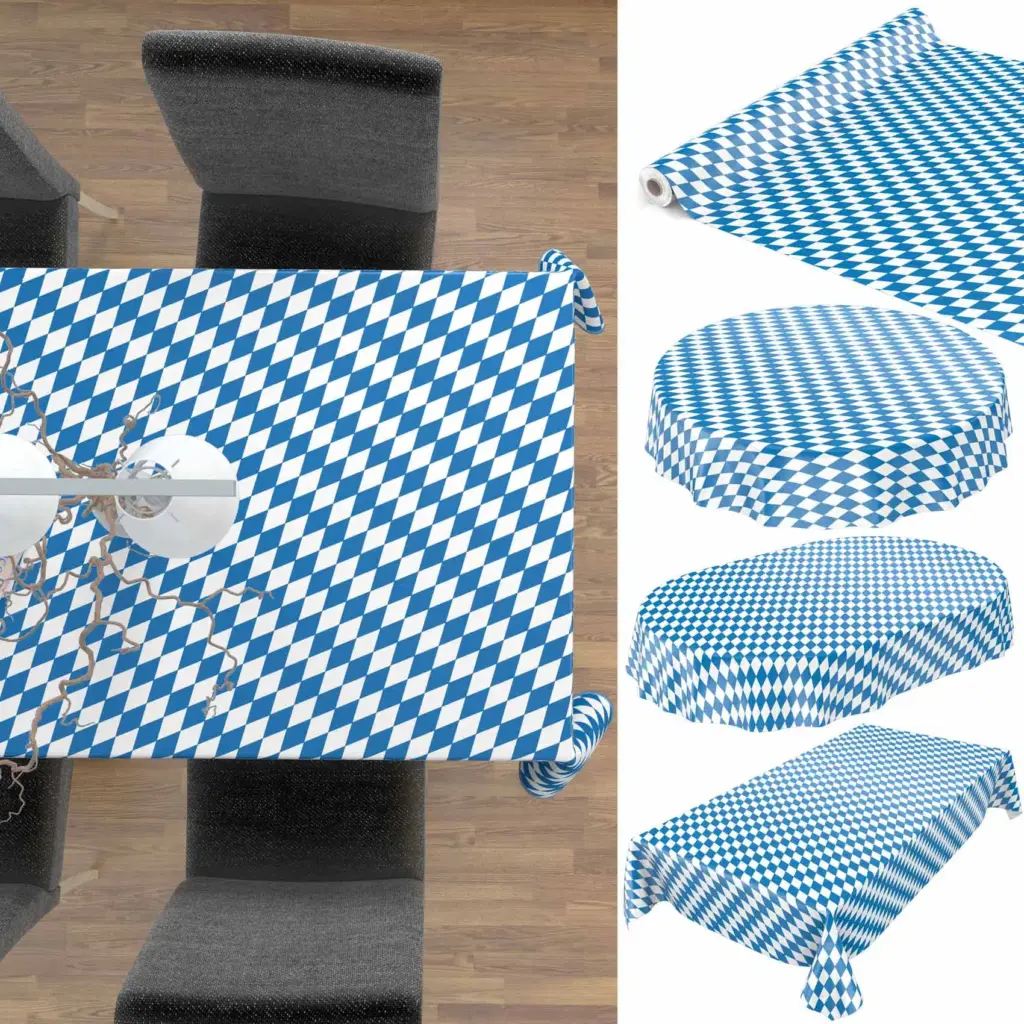 Oktoberfest Tischdecke mit Rautenmuster – Ansicht 2