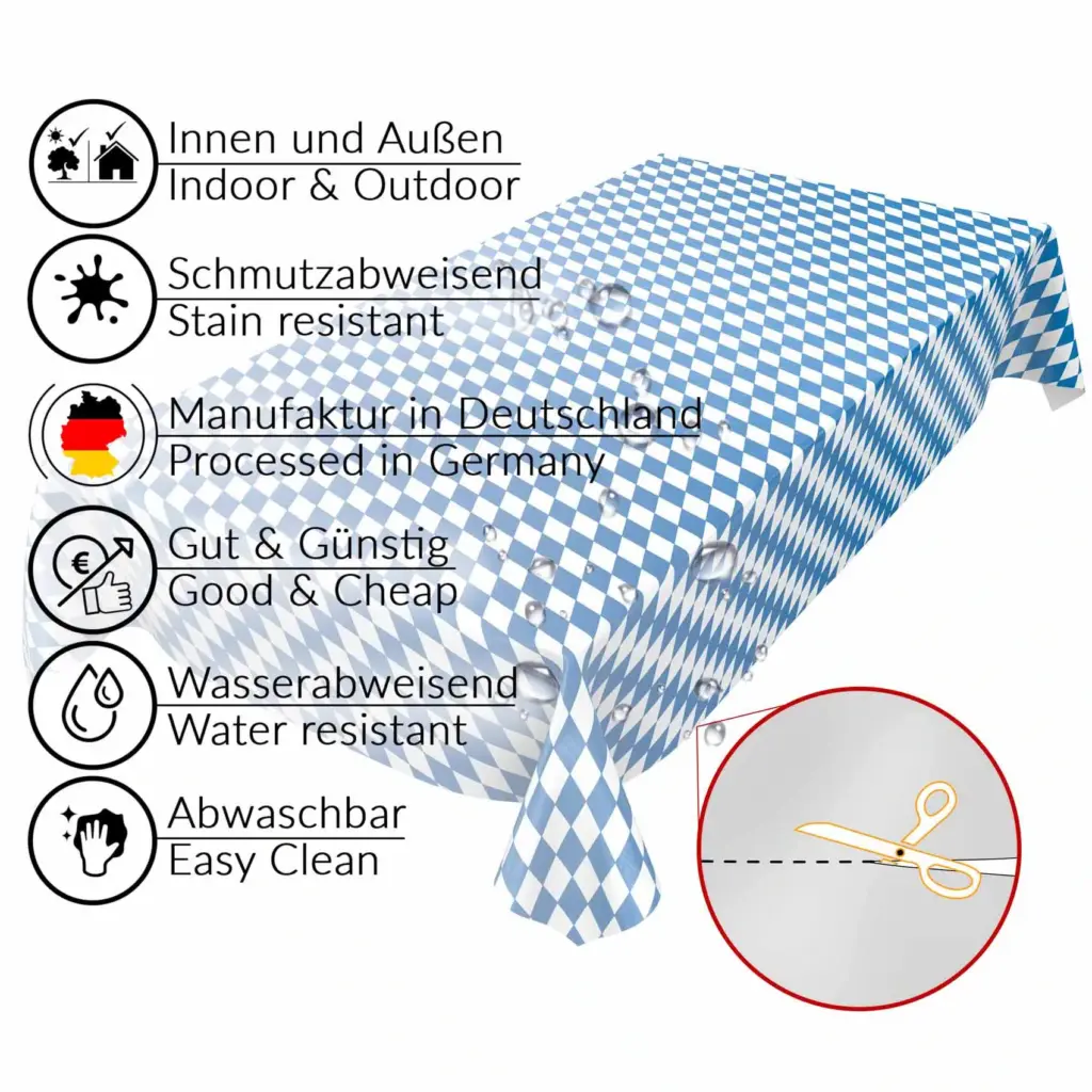 Oktoberfest Tischdecke mit Rautenmuster – Ansicht 3