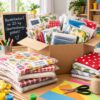 Tischdecken Paket Bastelbedarf Stoffpakete Textil Wachstuch 25kg