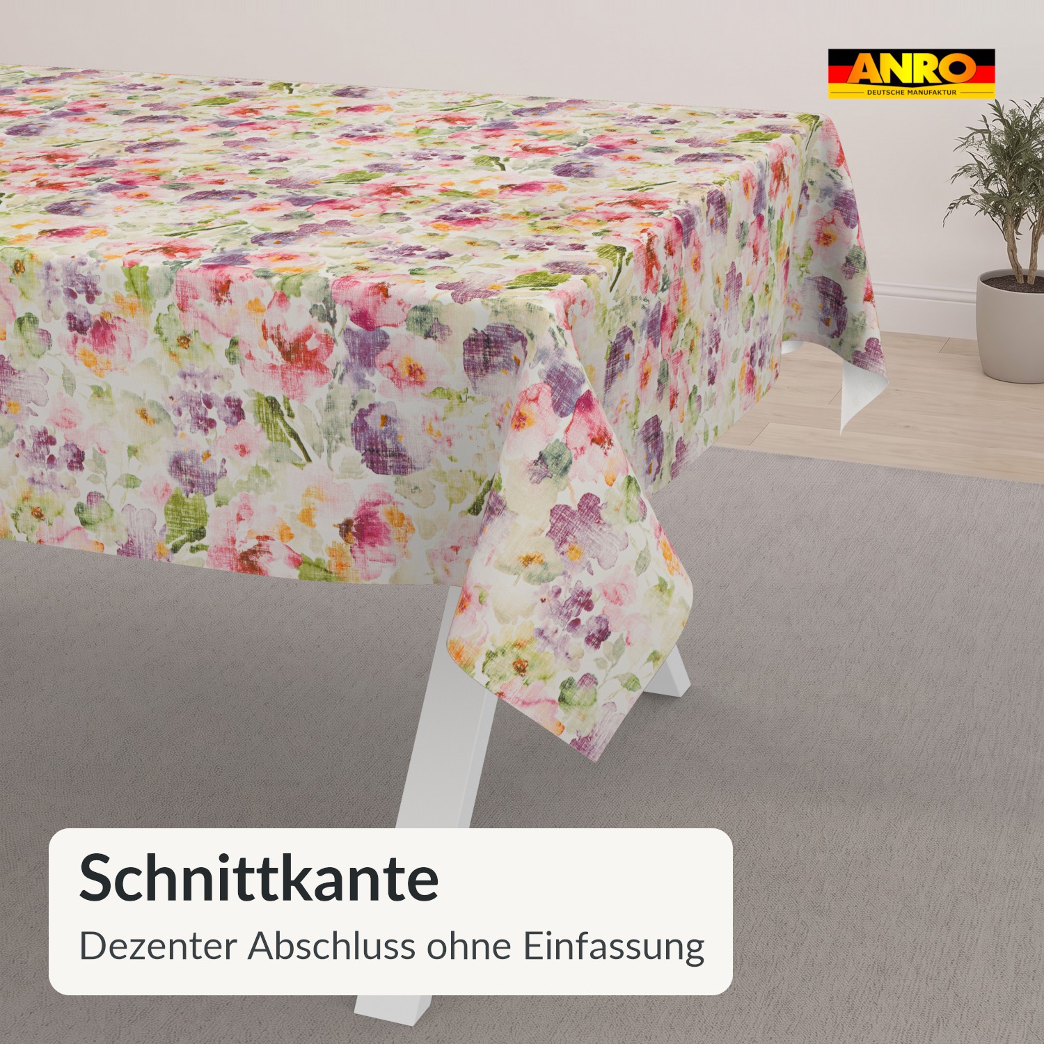 Wachstuch Tischdecke abwaschbar Cintia Blumen Bunt – Ansicht 5