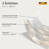 PTS0062F_60 Wachstuch Tischdecke abwaschbar Sula Anthrazit Dreiecksmuster – Ansicht 6