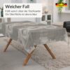 Wachstuch Tischdecke abwaschbar Betonoptik Grau Eden – Ansicht 4