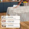 Wachstuch Tischdecke abwaschbar Ana Skandinavisch Braun – Ansicht 2