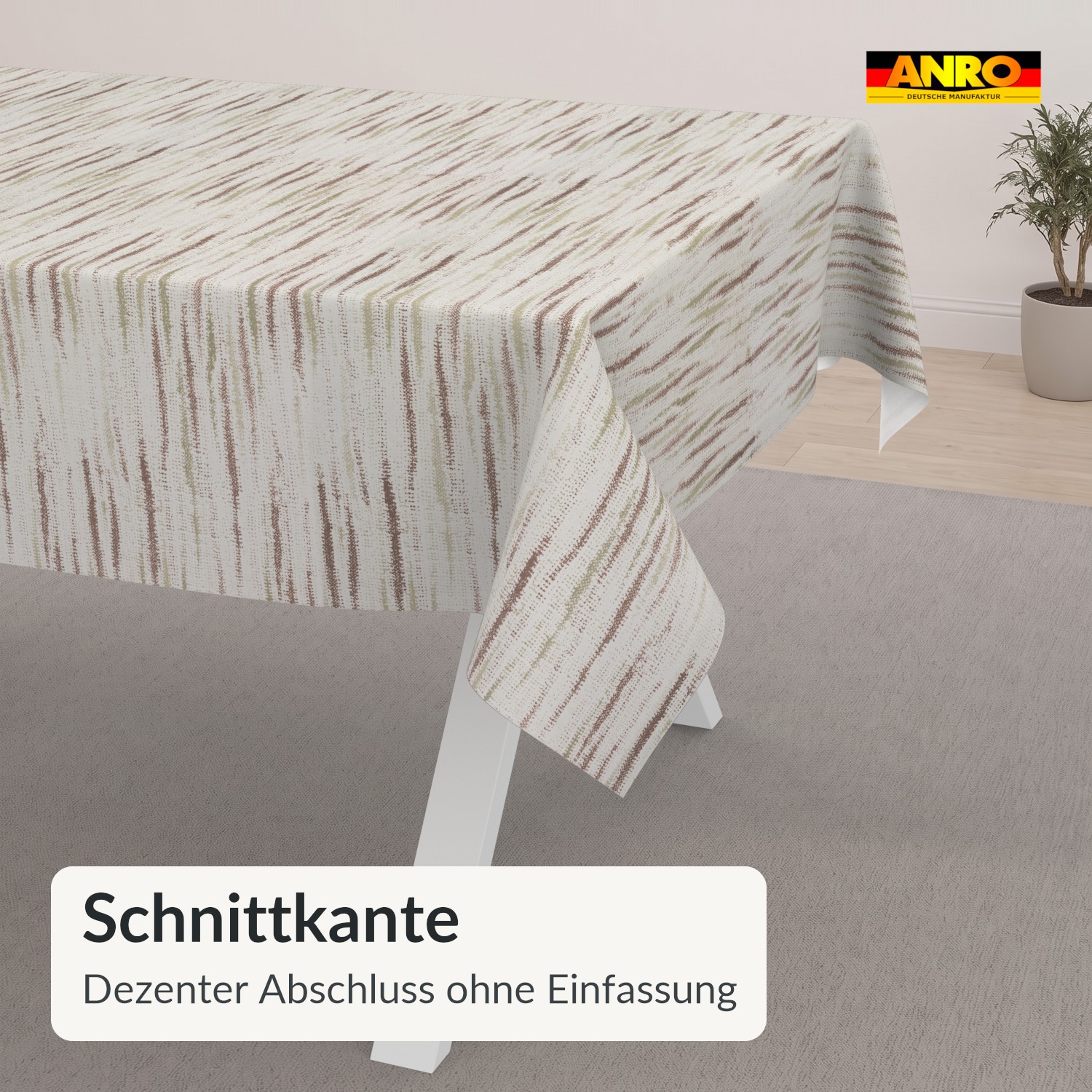 Wachstuch Tischdecke abwaschbar Ana Skandinavisch Braun – Ansicht 5