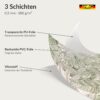 PTS1050F_60 Wachstuch Tischdecke abwaschbar Salva Blattmuster Grün – Ansicht 6