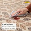 Wachstuch Tischdecke abwaschbar Braun Blattmuster Nela – Ansicht 3