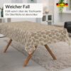 Wachstuch Tischdecke abwaschbar Braun Blattmuster Nela – Ansicht 4