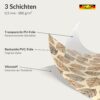PTS6708F_60 Wachstuch Tischdecke abwaschbar Braun Blattmuster Nela – Ansicht 6