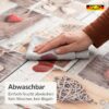 PTS0059F_30 Wachstuch Tischdecke abwaschbar Greta Herzen Holzoptik Beige