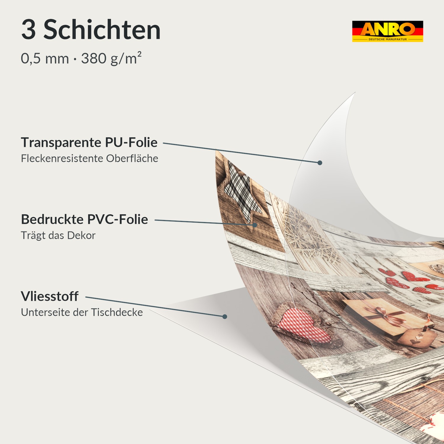 PTS0059F_60 Wachstuch Tischdecke abwaschbar Greta Herzen Holzoptik Beige