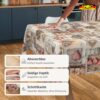 PTS0059F_SQ_20 Wachstuch Tischdecke abwaschbar Greta Herzen Holzoptik Beige