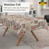 PTS0059F_SQ_40 Wachstuch Tischdecke abwaschbar Greta Herzen Holzoptik Beige