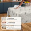PTS0419F_SQ_20 Wachstuch Tischdecke abwaschbar Nora Kreise Beige Grau