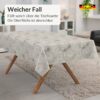 PTS0419F_SQ_40 Wachstuch Tischdecke abwaschbar Nora Kreise Beige Grau