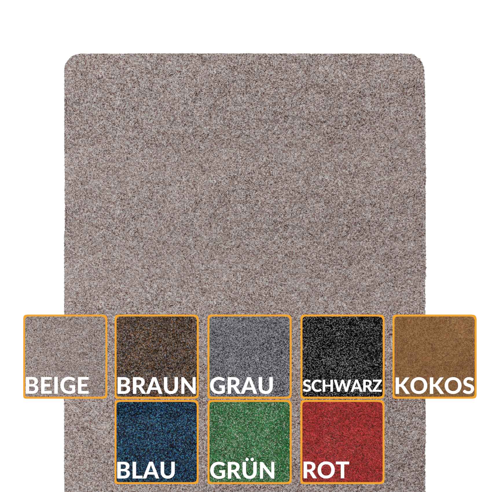 POET-060-090-BEIG-FUND_10.jpg ,Fußabtreter Schmutzfangmatte Fußmatte Sauberlaufmatte Fußabstreifer Eingang POET 60x90cm Hellbraun