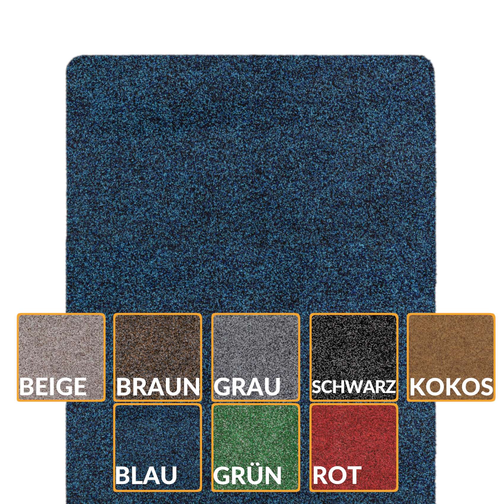 Fußmatte Teppich 60x90cm Blau