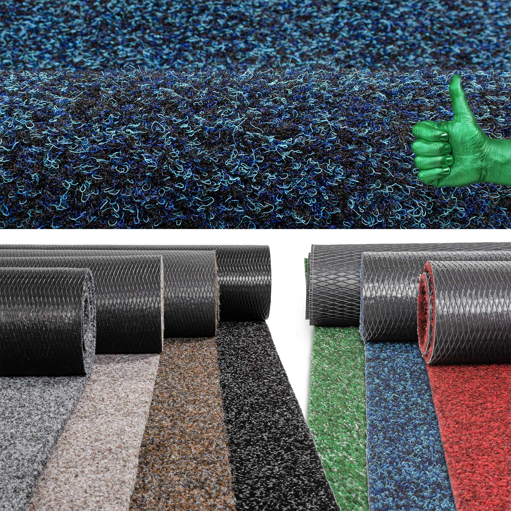 Fußmatte Teppich 60x90cm Blau