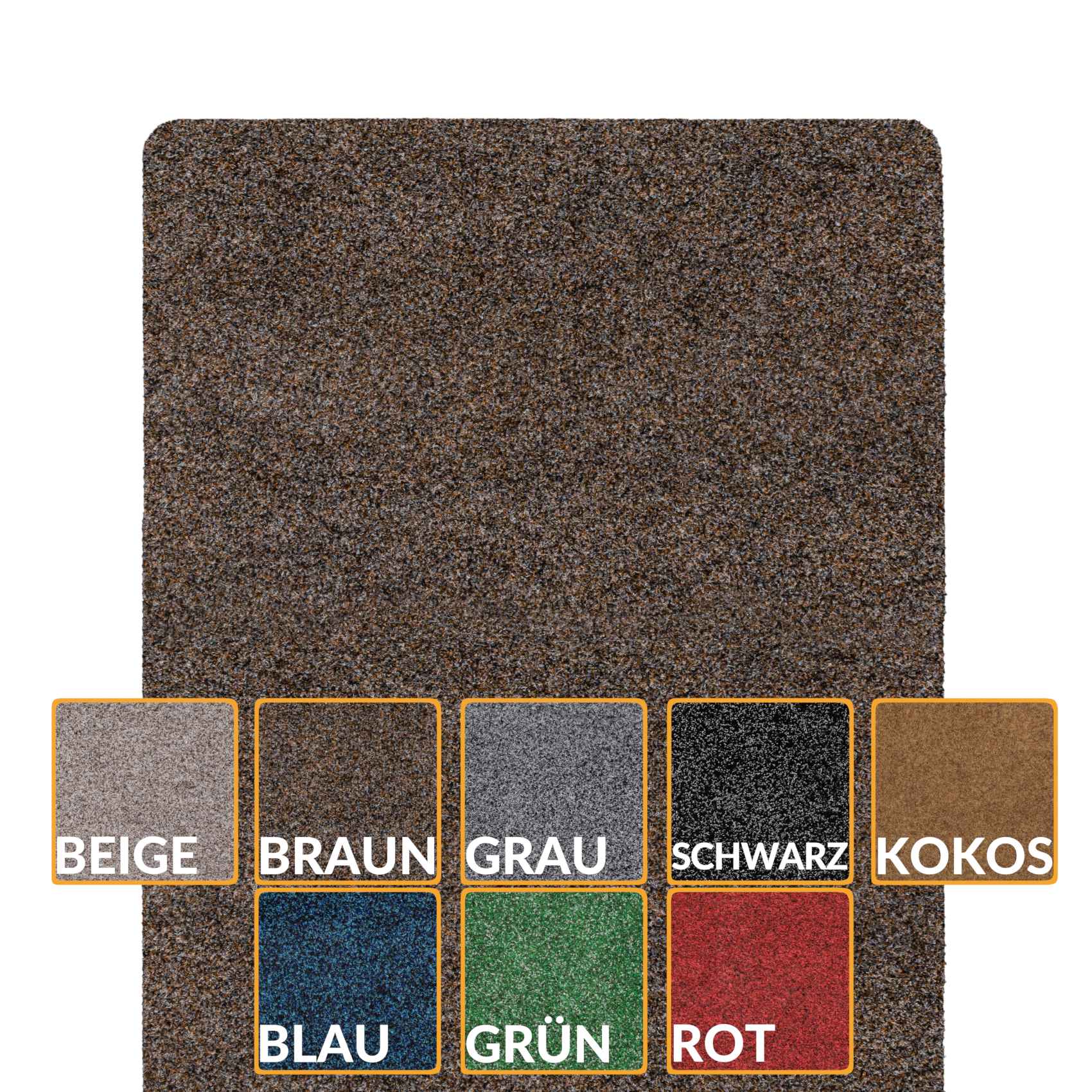 POET-060-090-BRAU-FUND_10.jpg Fußabtreter Schmutzfangmatte Fußmatte Sauberlaufmatte Fußabstreifer Eingang POET 60x90cm Dunkelbraun