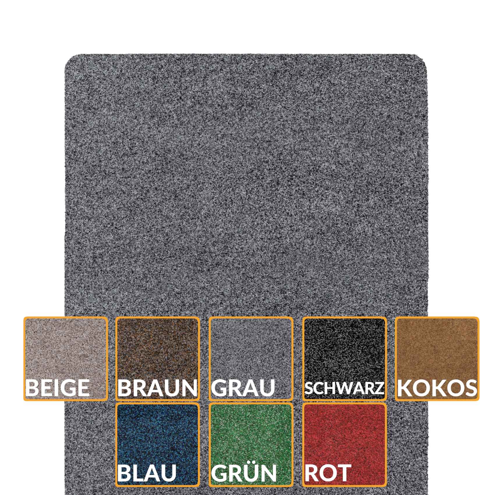 POET-060-090-GRAU-FUND_10.jpg Fußabtreter Schmutzfangmatte Fußmatte Sauberlaufmatte Fußabstreifer Eingang POET 60x90cm Grau