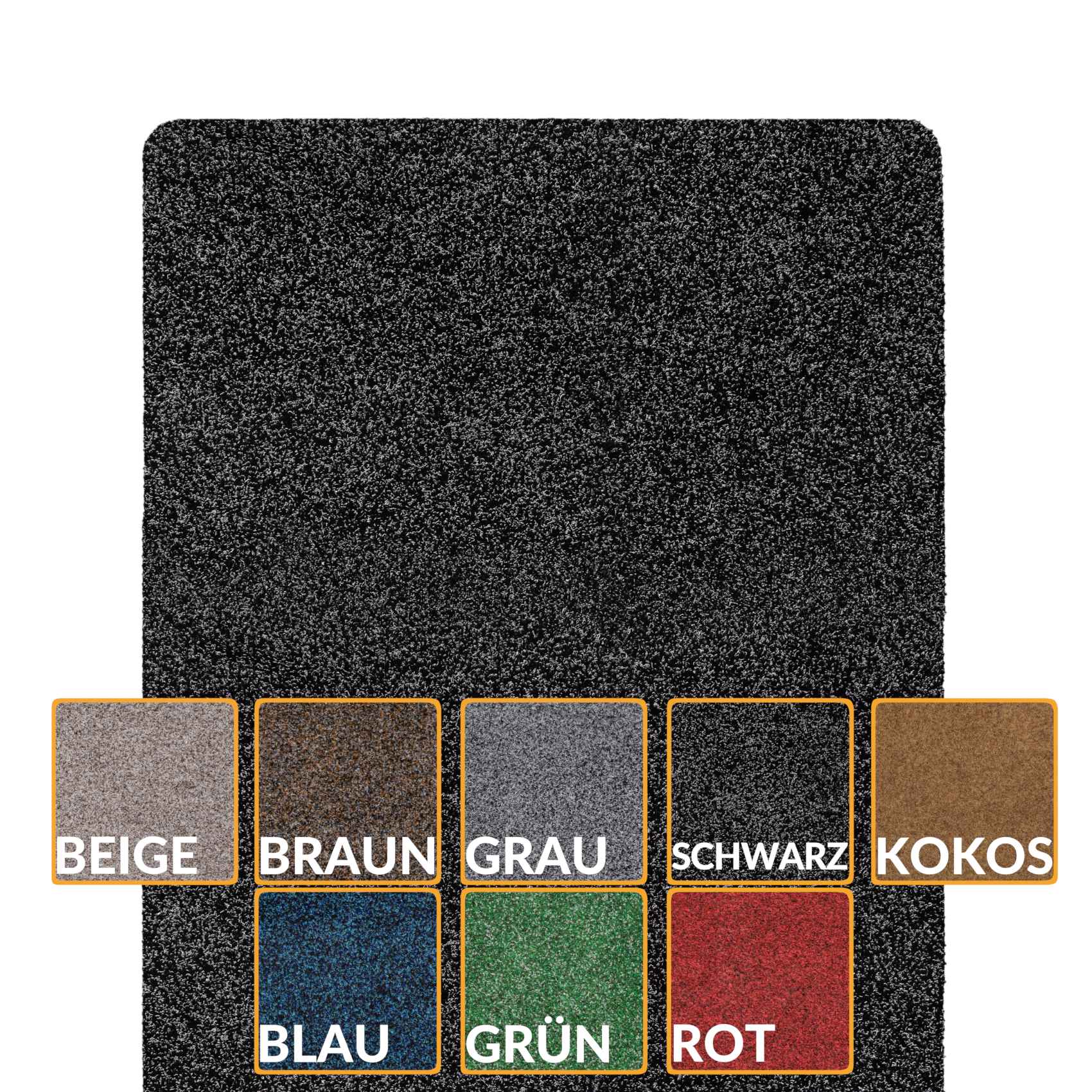 POET-060-090-SCHW-FUND_10.jpg Fußabtreter Schmutzfangmatte Fußmatte Sauberlaufmatte Fußabstreifer Eingang POET 60x90cm Schwarz