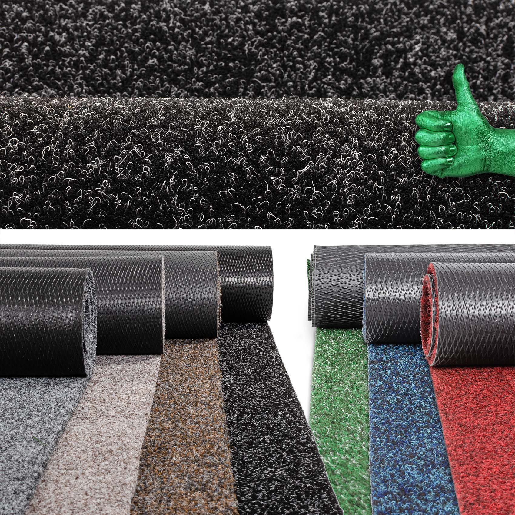 POET-060-090-SCHW-FUND_40.jpg Fußabtreter Schmutzfangmatte Fußmatte Sauberlaufmatte Fußabstreifer Eingang POET 60x90cm Schwarz