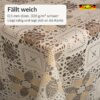 PTL0585F_SQ_60 Wachstuch Tischdecke abwaschbar Spitzendecke Lace Vinyl Patchwork Amanda