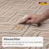 Wachstuch Tischdecke abwaschbar Lace Vinyl Wellenmuster Carmen Creme-Weiß