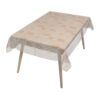 PTL0763F_SQ_16 Wachstischdecke Lace Vinyl Tischdecke abwaschbar Blattmuster Pilar Creme-Taupe