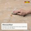 Wachstischdecke Lace Vinyl Tischdecke abwaschbar Leinenoptik Luisa Beige