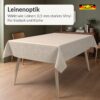 Wachstischdecke Lace Vinyl Tischdecke abwaschbar Leinenoptik Luisa Beige