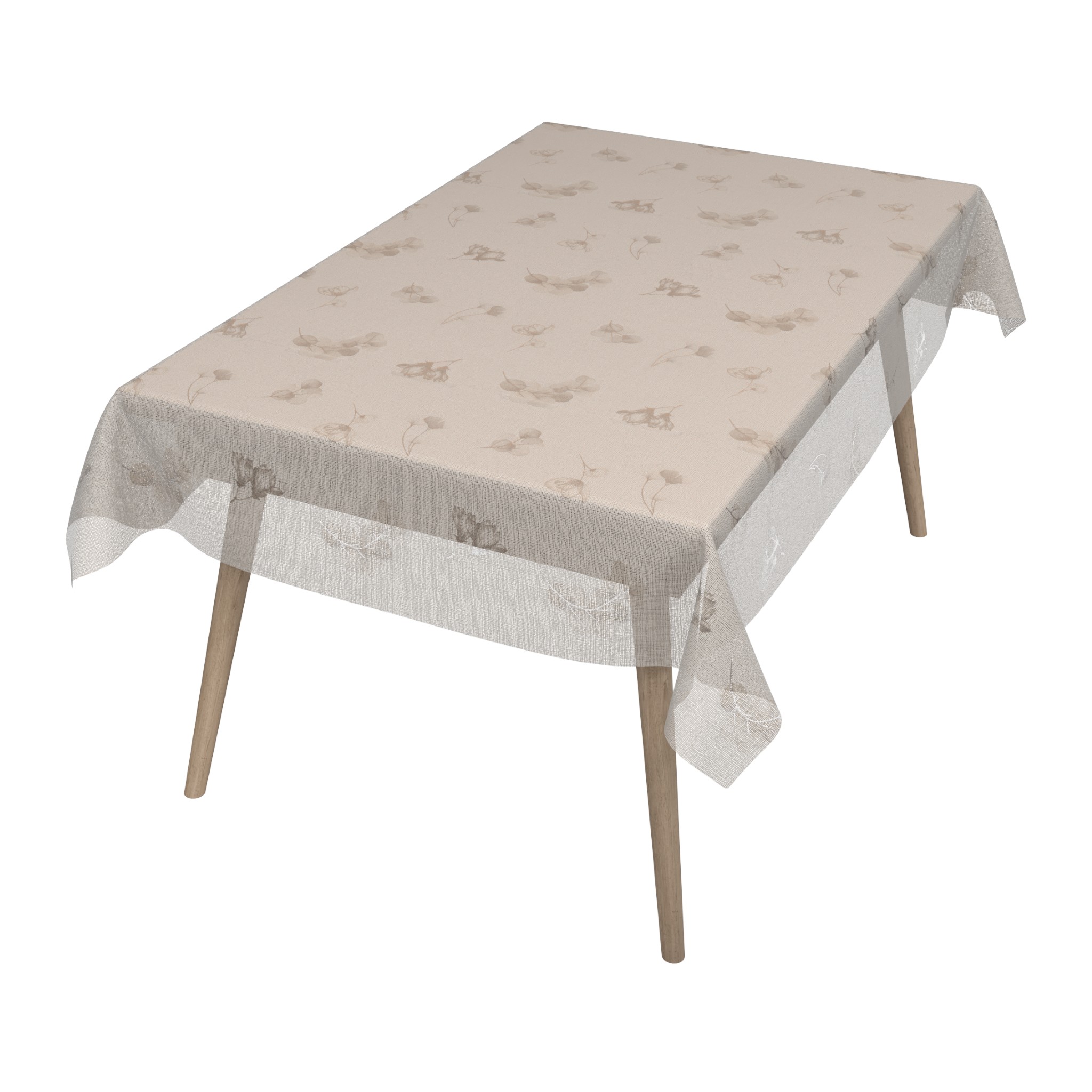 PTL4712F_SQ_16 Wachstuch Tischdecke Lace Vinyl abwaschbar Zweigmotiv Elia Spitzen-/ Häkeloptik