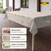 PTL4712F_SQ_20 Wachstuch Tischdecke Lace Vinyl abwaschbar Zweigmotiv Elia Spitzen-/ Häkeloptik