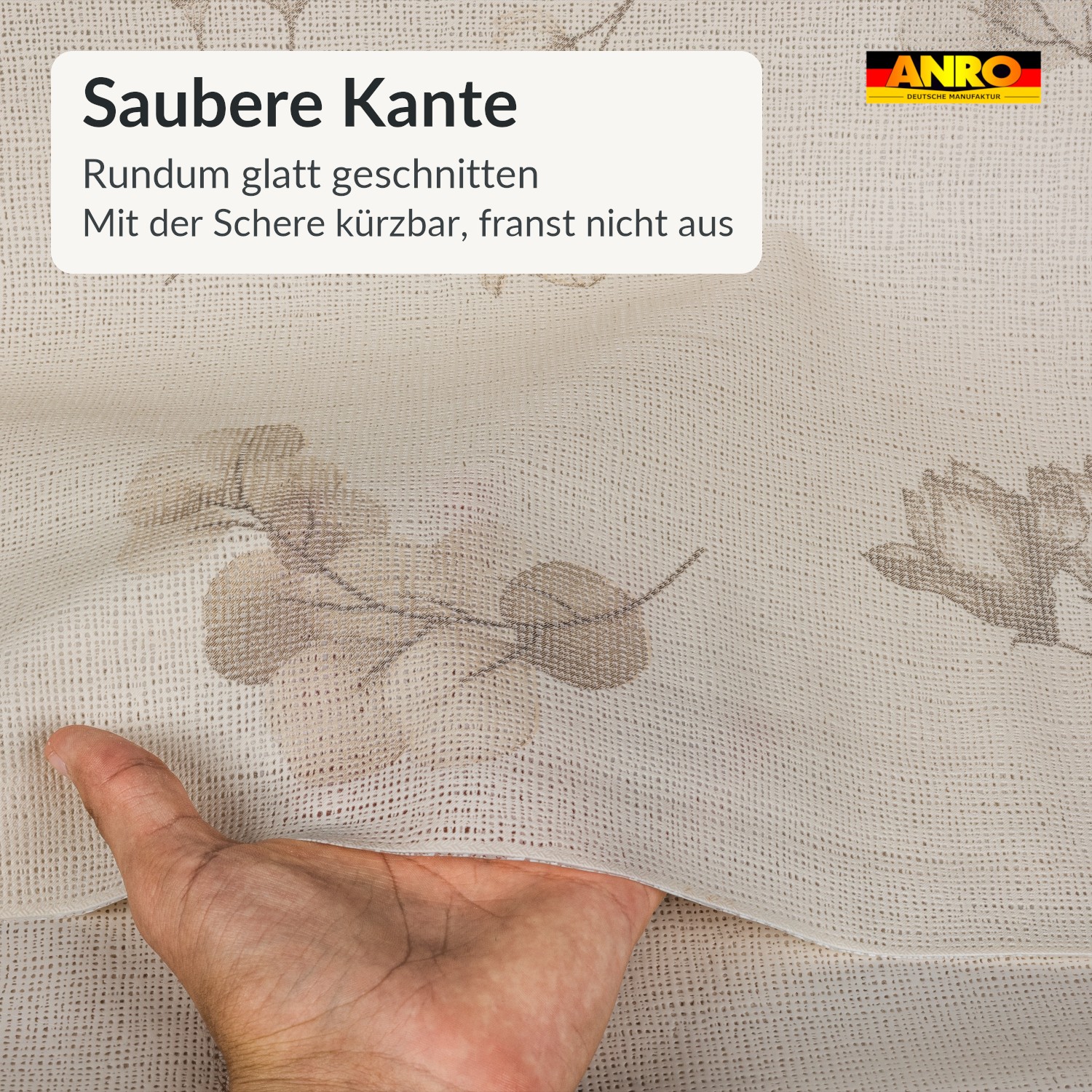 PTL4712F_SQ_50 Wachstuch Tischdecke Lace Vinyl abwaschbar Zweigmotiv Elia Spitzen-/ Häkeloptik