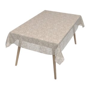 Wachstischdecke Lace Vinyl Tischdecke abwaschbar Blütenmuster Dora Grau